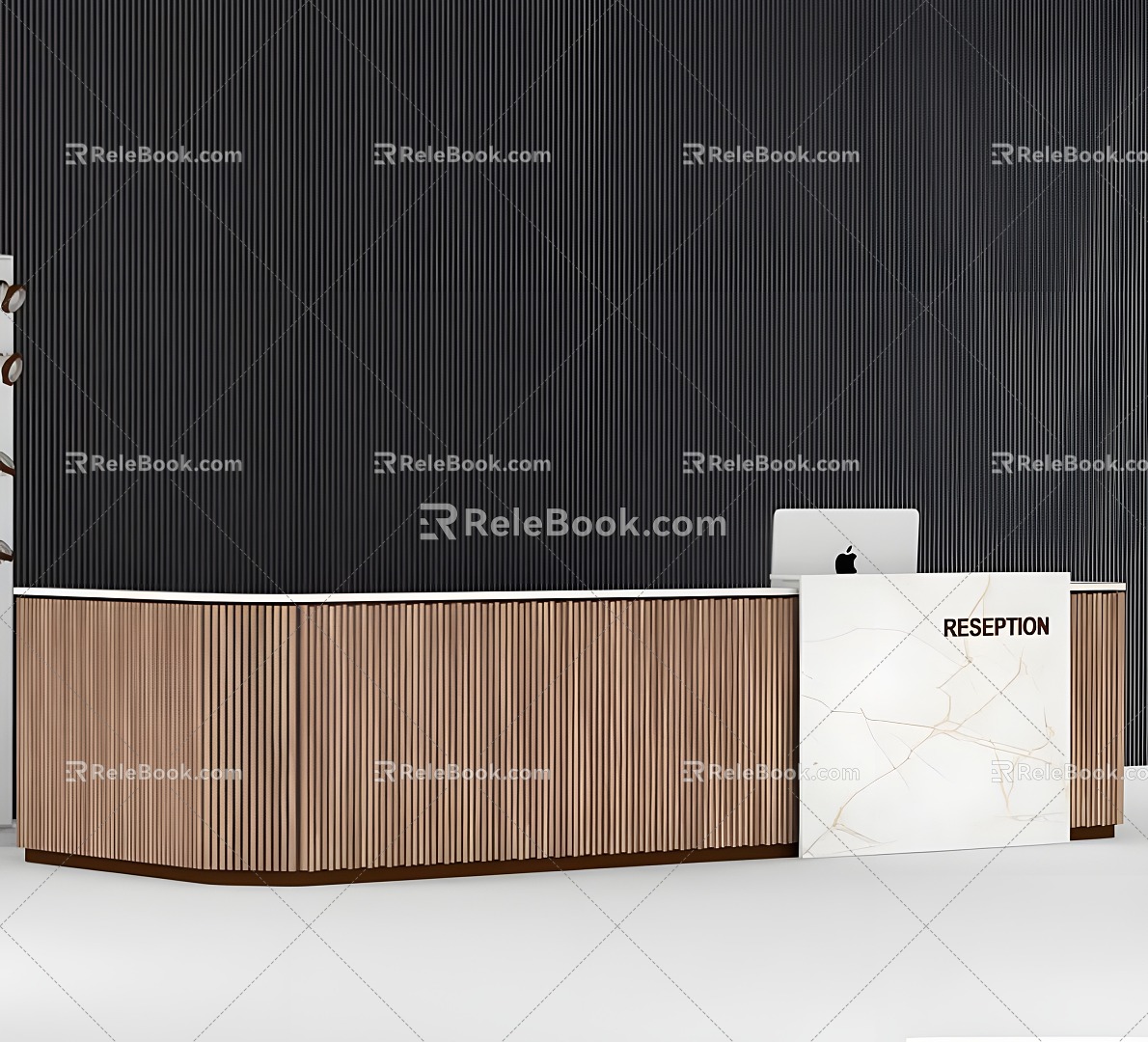 Lobby Reception Desk 3D Model 3d model