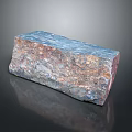 Natural Stone Wood Block Featuring Detailed Blue Brown Gray Surface Texture