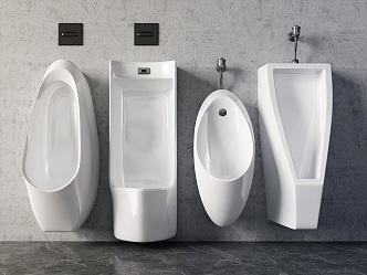 Urinal urinal wall-mounted urinal toilet floor type urinal 3d model