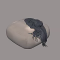 Cozy Gray Ottoman With Soft Blanket And Tassel Details For Living Room