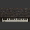 Vintage Wooden Piano Musical Instrument With Classic Design And Intricate Craftsmanship Details