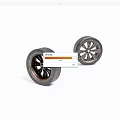 Stylish Automotive Tires With Black Alloy Wheels And Modern Spoke Design
