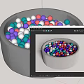 Kids Play Equipment Soft Padded Ball Pit With Colorful Balls For Children
