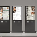 Commercial Floor Standing Digital Menu Display Business Equipment With Clear Screens