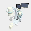 Mobile C arm X ray Machine With Dual Monitors For Medical Imaging Diagnostics 3d model