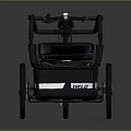 Black Tricycle With Rear Cargo Box For Cargo Transport And Storage Design