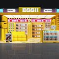 Bright Yellow Modern Creative Brand Specialty Store With Full Product Display And Neon Decorations
