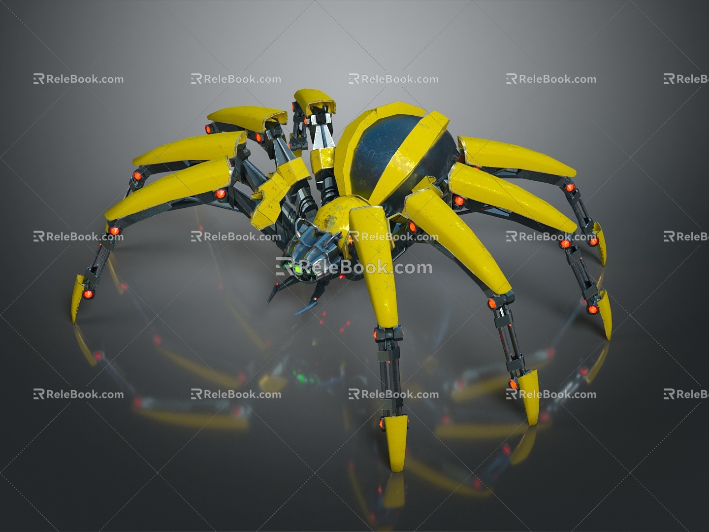 Machine Spider Spider Mechanical Spider Mecha Spider Science Fiction Spider Cyberpunk Spider Cyberpunk Spider 3d model