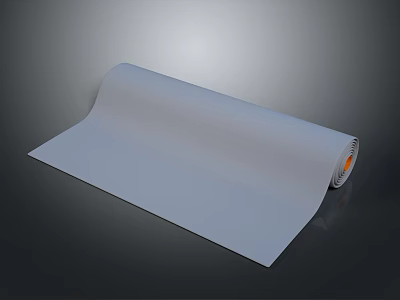 Rolled Gray Fabric Suitable For Clothing Apparel Making Material With Soft Texture 3d model