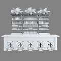 Modern Business Equipment Bar Bar Wine Glass Shelf 3d model