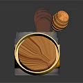 Fresh Honey in Glass Jar with Golden Lid and Wooden Dipper Dripping