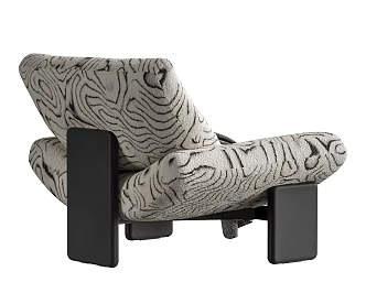 Minotti Emmi Sofa Chair Printed Sofa Chair Fabric Leisure Chair Armchair 3d model