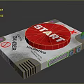 Industrial Control Panel With Red Start Button Danger Warning Label And Emergency Button