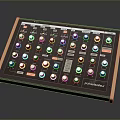 portable synthesizer mixer reverberator tuner mixer mixing equipment 3d model