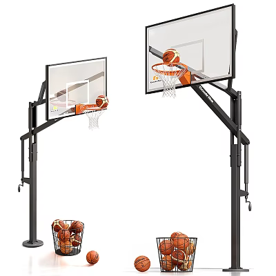 Modern Basketball Rack Simple Basketball Rack 3d model