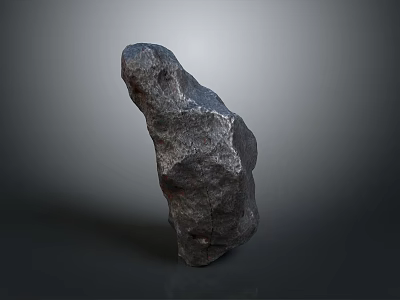 Natural Gray Stone With Rough Surface Texture And Solid Structure For Decor 3d model