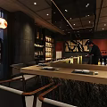Elegant Luxury Japanese Restaurant With Open Chef Counter And Cozy Warm Ambient Dining Interior Design