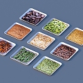 Traditional Chinese medicine ingredients food 3d model