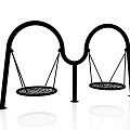 Children's Swing Outdoor Swing Venue Swing Swing Swing Rack 3d model