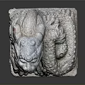 Stone Carved Dragon Sculpture with Intricate Mythical Creature Design and Ornate Pedestal