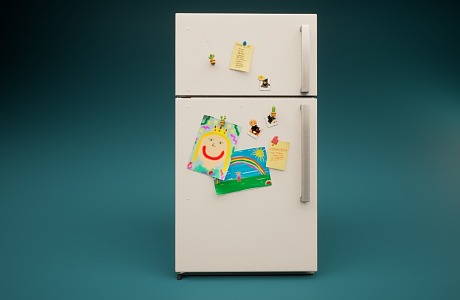 refrigerator animation assets animation refrigerator props sub-era refrigerator style 3d model