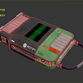 POTEX EDU Portable Electronic Device With Screen Green Waveform Battery Slots And Handle