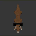 High Quality Pixel Style Triceratops 3D Model With Brown Block Structure And Horn Details