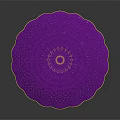 Purple Round Hollow Textured Decorative Object With Intricate Pattern And Shiny Surface 3d model