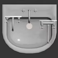 Various Styles of Wall Mounted Bathroom Sinks with Stainless Steel and Ceramic Designs and Faucets