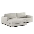 Upholstered Light Gray Sectional Sofa Featuring Modern Design Comfortable Seats and Sleek Frame 3d model