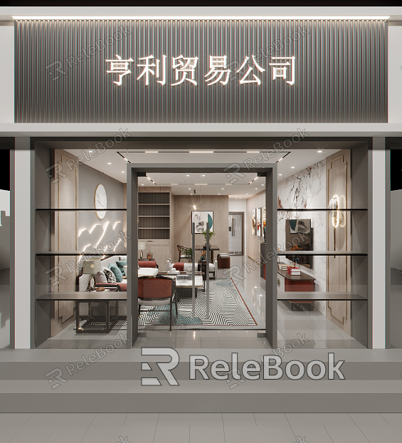 New Chinese Furniture Store Soft Decoration Furniture Store model