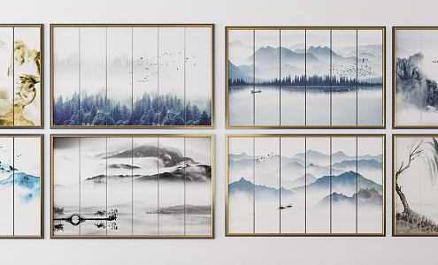 New Chinese Landscape Painting 3d model