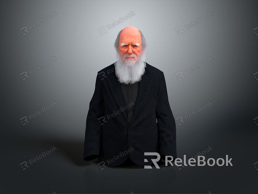 modern man wise old man old man ancient old man model