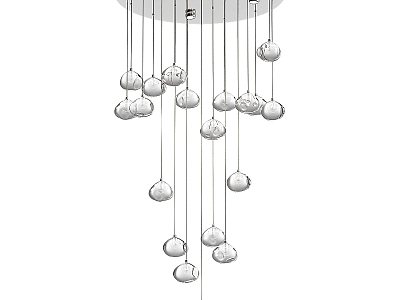 Modern chandelier cascade lamp meteora imperiumloft 3d model