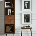 Nordic Bookcase Vertical Bookcase 3d model
