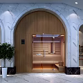 Modern Shower Sauna Interior Design With Warm Wooden Walls Glass Door And Bench