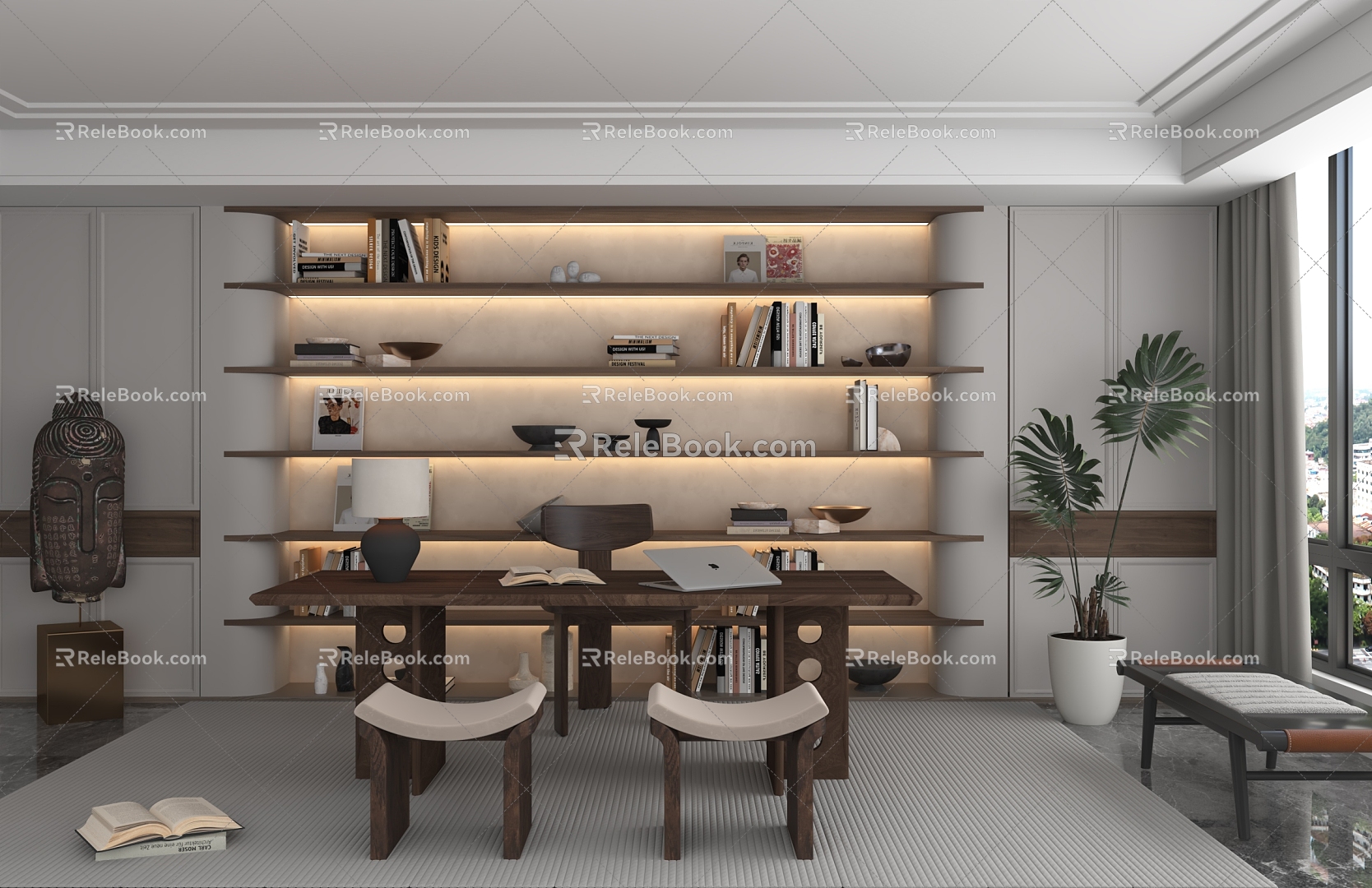 Modern study 3d model