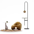 Modern Lazy Sofa Casual Sofa Floor Lamp 3d model