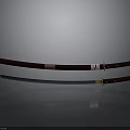 Traditional Japanese Katana Weapon with Wooden Scabbard and Sharp Metal Blade