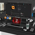 Computer Tablet Digital Combination Office Supplies Game Equipment Keyboard 3d model