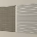 Two Different Colored Window Blinds Gray and White Wall Mounted for Home Interior
