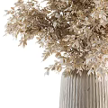 Modern Elegant Textured Vase With Golden Leafy Plants For Home Decor