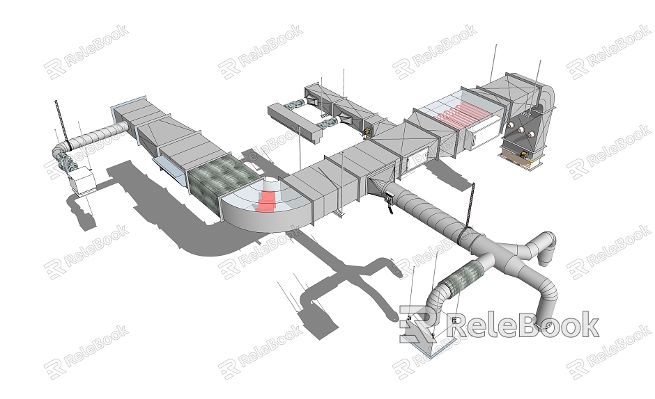 modern duct air conditioning duct model