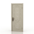 European-style interior door solid wood door 3d model