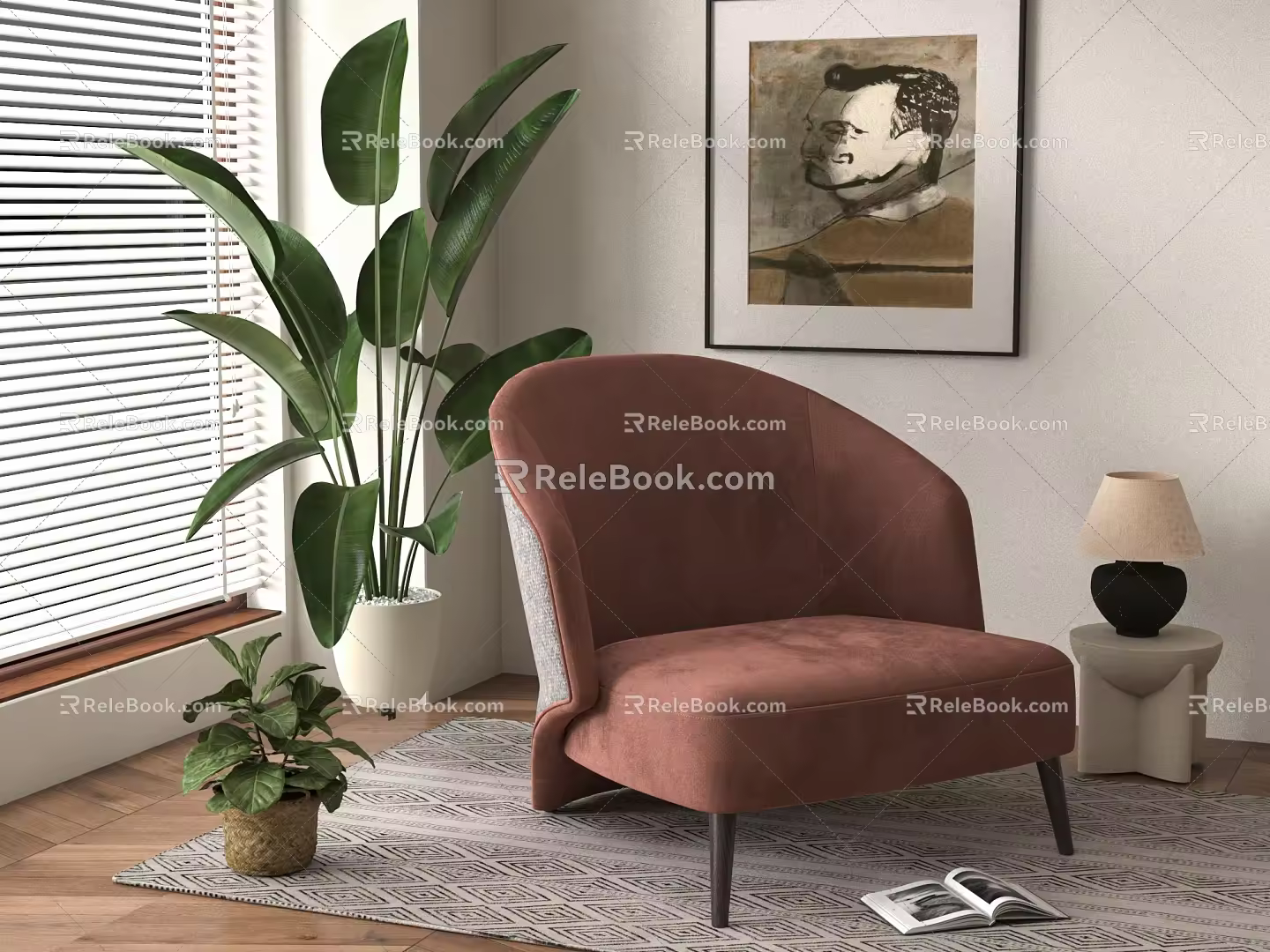 Modern Single Sofa 3d model