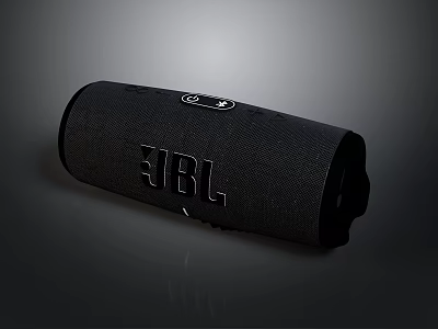 JBL Black Wireless Portable Computer Speaker With Modern Fabric Design For Desktop 3d model