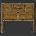 Traditional Wooden Table Design With Three Drawers Metal Handles And Sturdy Legs