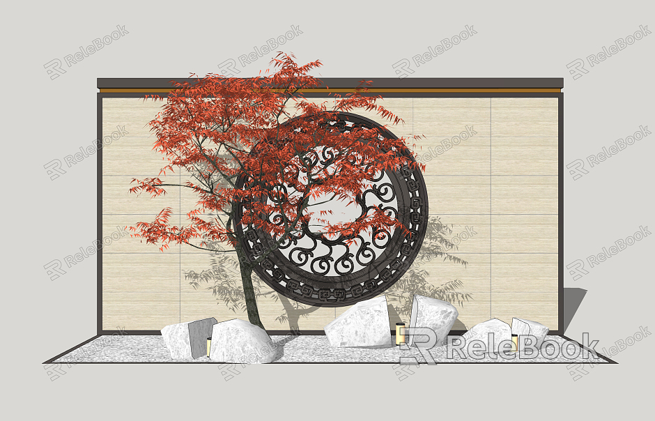 New Chinese style landscape wall shadow wall model