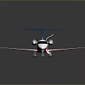 Small Passenger Jet With Blue Red Livery Exposed Interior And Open Stair