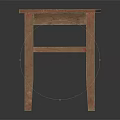 Simple Design Wooden Small Table With Square Top And Four Solid Wood Legs